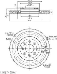 FI.BA FBD262 - Brake Disc autospares.lv