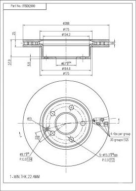 FI.BA FBD200 - Brake Disc autospares.lv