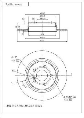 FI.BA FBD212 - Brake Disc autospares.lv