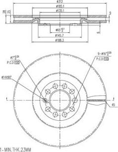 FI.BA FBD283 - Brake Disc autospares.lv