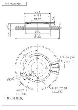 FI.BA FBD234 - Brake Disc autospares.lv