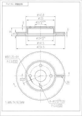 FI.BA FBD235 - Brake Disc autospares.lv