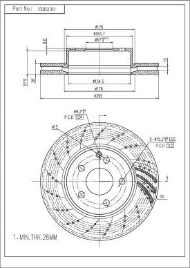 FI.BA FBD230 - Brake Disc autospares.lv