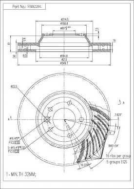 FI.BA FBD220L - Brake Disc autospares.lv