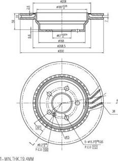 FI.BA FBD279 - Brake Disc autospares.lv