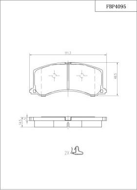 FI.BA FBP4095 - Brake Pad Set, disc brake autospares.lv