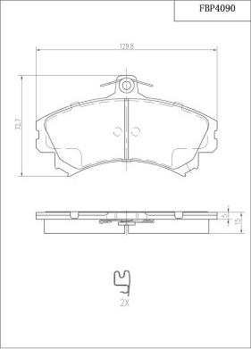 FI.BA FBP4090 - Brake Pad Set, disc brake autospares.lv