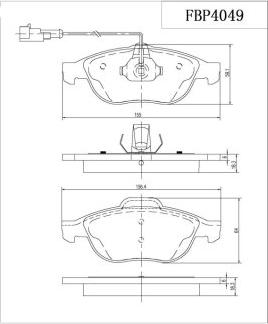 FI.BA FBP4049 - Brake Pad Set, disc brake autospares.lv