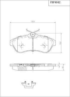 FI.BA FBP4042 - Brake Pad Set, disc brake autospares.lv