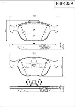 FI.BA FBP4059 - Brake Pad Set, disc brake autospares.lv