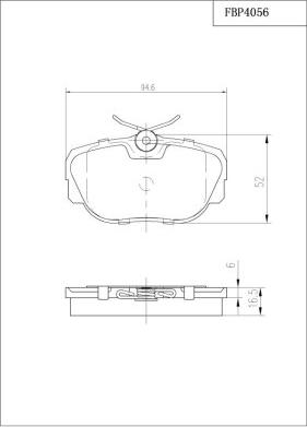 FI.BA FBP4056 - Brake Pad Set, disc brake autospares.lv