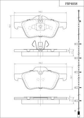 FI.BA FBP4058 - Brake Pad Set, disc brake autospares.lv