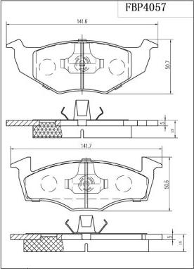 FI.BA FBP4057 - Brake Pad Set, disc brake autospares.lv