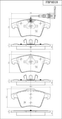 FI.BA FBP4018 - Brake Pad Set, disc brake autospares.lv