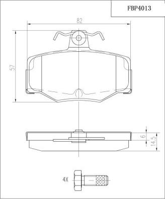 FI.BA FBP4013 - Brake Pad Set, disc brake autospares.lv