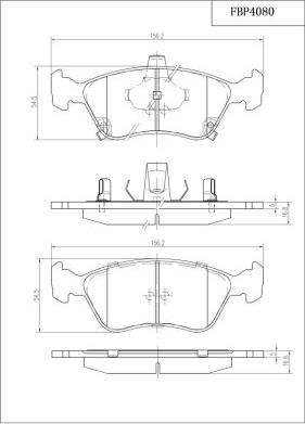 FI.BA FBP4080 - Brake Pad Set, disc brake autospares.lv