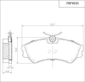 FI.BA FBP4035 - Brake Pad Set, disc brake autospares.lv