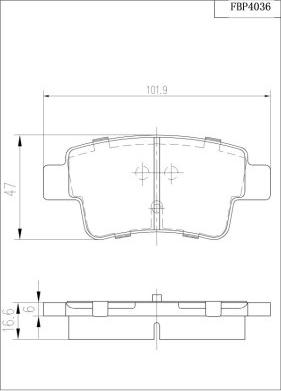 FI.BA FBP4036 - Brake Pad Set, disc brake autospares.lv