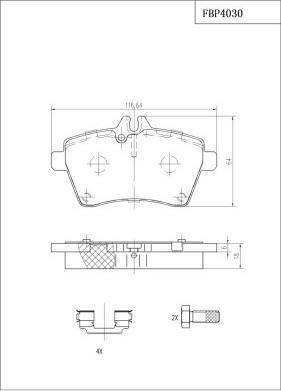 FI.BA FBP4030 - Brake Pad Set, disc brake autospares.lv