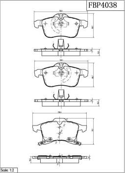 FI.BA FBP4038 - Brake Pad Set, disc brake autospares.lv