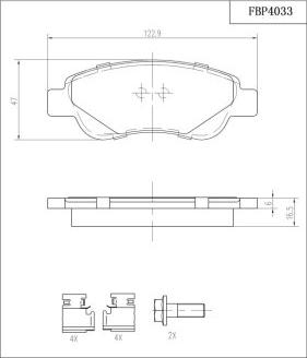 FI.BA FBP4033 - Brake Pad Set, disc brake autospares.lv