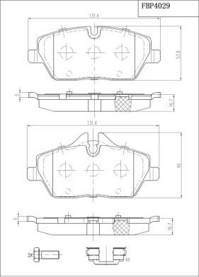 FI.BA FBP4029 - Brake Pad Set, disc brake autospares.lv