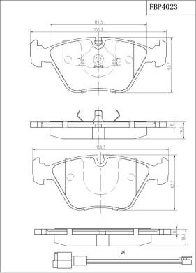 FI.BA FBP4023 - Brake Pad Set, disc brake autospares.lv