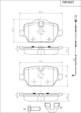 FI.BA FBP4027 - Brake Pad Set, disc brake autospares.lv