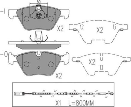 FI.BA FBP4199 - Brake Pad Set, disc brake autospares.lv