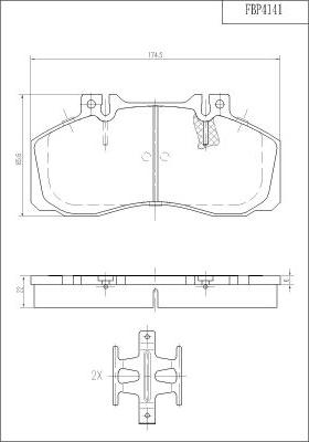 FI.BA FBP4141 - Brake Pad Set, disc brake autospares.lv