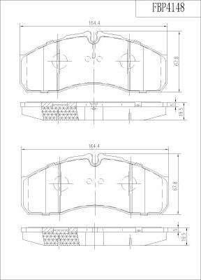 FI.BA FBP4148 - Brake Pad Set, disc brake autospares.lv