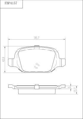 FI.BA FBP4157 - Brake Pad Set, disc brake autospares.lv