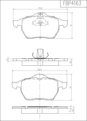 FI.BA FBP4163 - Brake Pad Set, disc brake autospares.lv