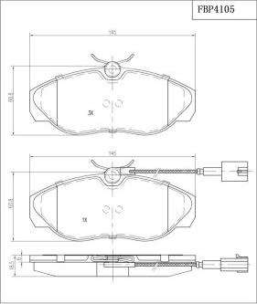 FI.BA FBP4105 - Brake Pad Set, disc brake autospares.lv