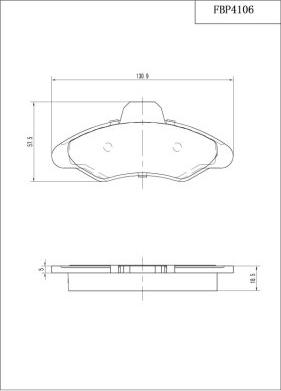 FI.BA FBP4106 - Brake Pad Set, disc brake autospares.lv