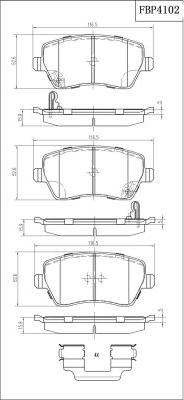 FI.BA FBP4102 - Brake Pad Set, disc brake autospares.lv