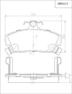 FI.BA FBP4117 - Brake Pad Set, disc brake autospares.lv