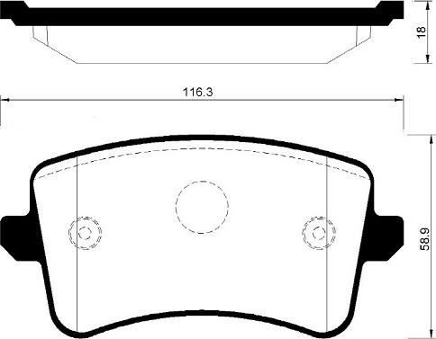 Havam HP7966 - Brake Pad Set, disc brake autospares.lv