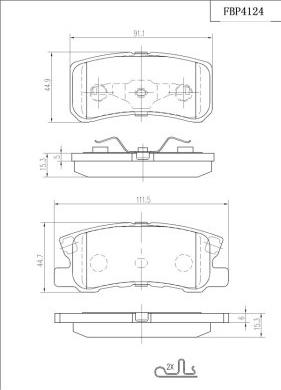 FI.BA FBP4124 - Brake Pad Set, disc brake autospares.lv