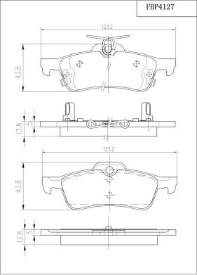 FI.BA FBP4127 - Brake Pad Set, disc brake autospares.lv