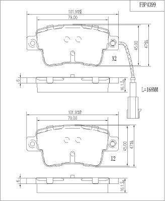 FI.BA FBP4399 - Brake Pad Set, disc brake autospares.lv