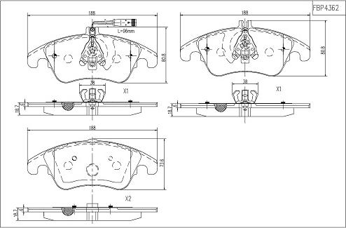 FI.BA FBP4362 - Brake Pad Set, disc brake autospares.lv