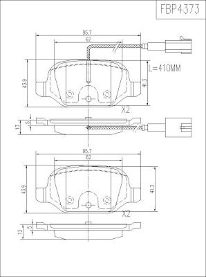 FI.BA FBP4373 - Brake Pad Set, disc brake autospares.lv