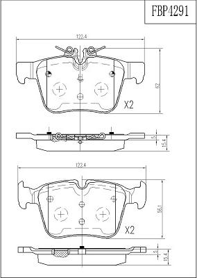 FI.BA FBP4291 - Brake Pad Set, disc brake autospares.lv