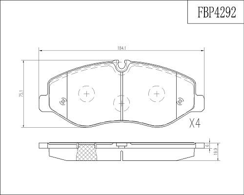 FI.BA FBP4292 - Brake Pad Set, disc brake autospares.lv