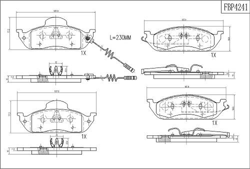 FI.BA FBP4241 - Brake Pad Set, disc brake autospares.lv