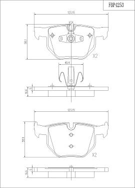 FI.BA FBP4253 - Brake Pad Set, disc brake autospares.lv