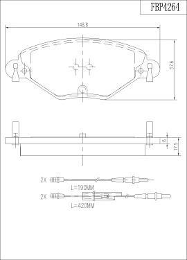 FI.BA FBP4264 - Brake Pad Set, disc brake autospares.lv