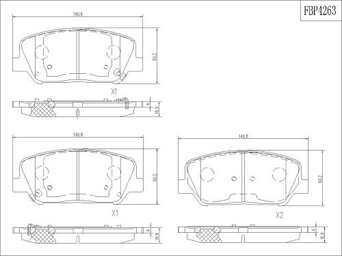 FI.BA FBP4263 - Brake Pad Set, disc brake autospares.lv