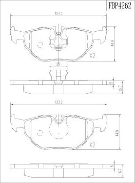 FI.BA FBP4262 - Brake Pad Set, disc brake autospares.lv